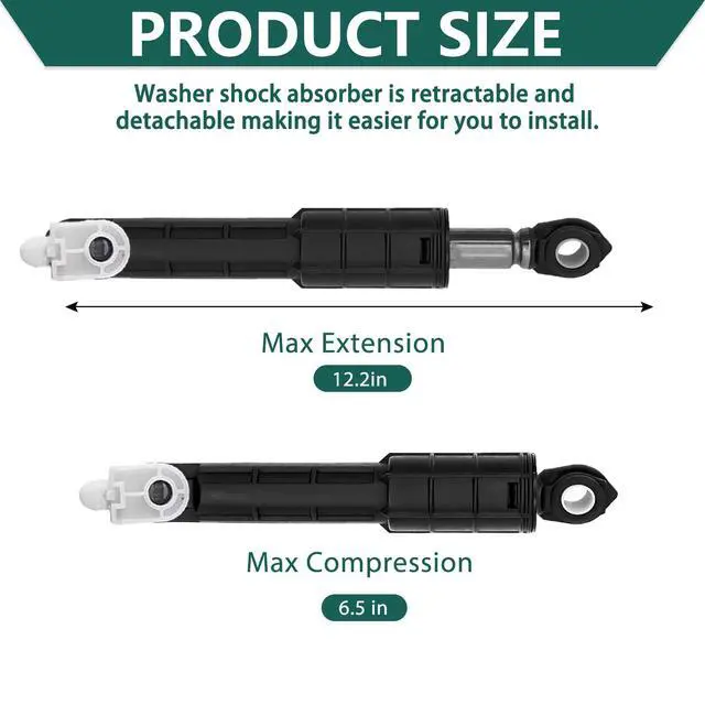 Alt view image 2 of 5 - For GE Washer Shock Absorbers GFW450SSM1WW GFW450SPM1DG GFW450SPK0DG | Washer Shock Absorbers Compatible with GE GFW450SSK0WW GFW400SCM1WW GFW430SSM1WW GFWN1600J1WW