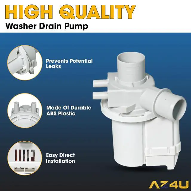 Alt view image 6 of 7 - DP040-012 Washer Drain Pump For LG 4681EA1007A 5859EA1004P 5859EA1004F | WT1201CW, WT4870CW, 79631513210, 4681EA1007A, 5859EA1004P, 5859EA1004F, LGWT7200CW, LGWT7700HVA, T1024ADF