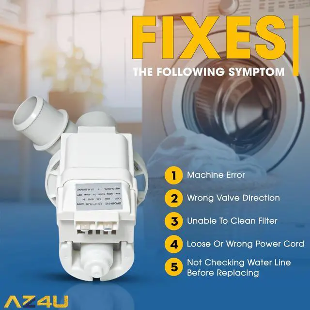 Alt view image 7 of 7 - DP040-012 Washer Drain Pump For LG 4681EA1007A 5859EA1004P 5859EA1004F | WT1201CW, WT4870CW, 79631513210, 4681EA1007A, 5859EA1004P, 5859EA1004F, LGWT7200CW, LGWT7700HVA, T1024ADF
