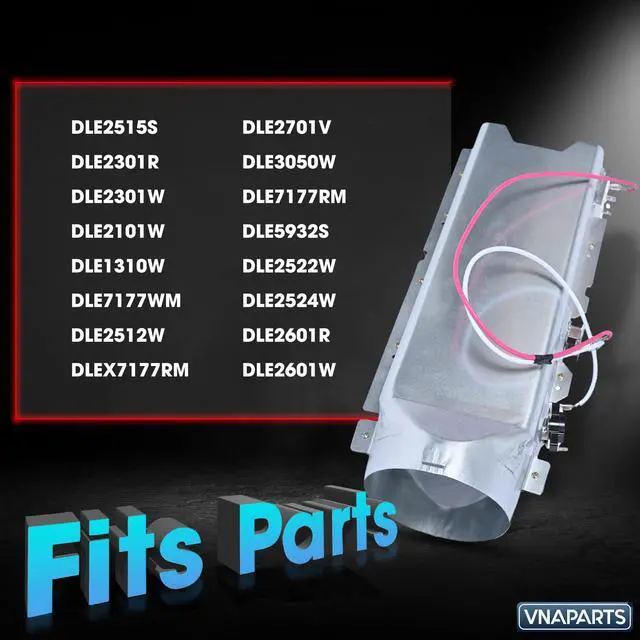 Alt view image 2 of 7 - DLE2515S DLE2301R DLE2301W DLE2101W DLE1310W DLE7177WM DLE2512W DLEX7177RM DLE2701V Dryer Heating Element Assembly Replaces For LG Dryer DLE3050W DLE7177RM DLE5932S DLE2522W DLE2524W DLE2601R DLE2601W