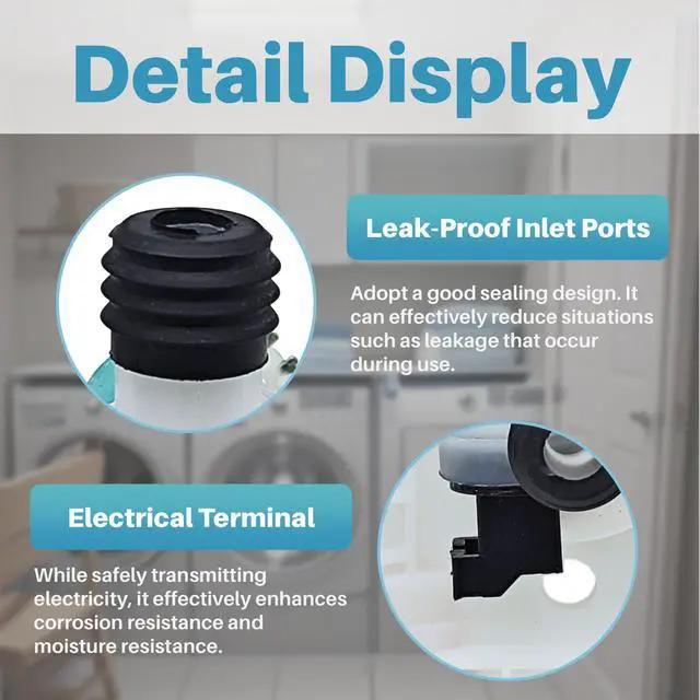Alt view image 5 of 6 - Water Inlet Valve Compatible with whirlpool maytag MVW7230HW0, etc. | Easy to Install, Fit for MVWB835DW0 MVWB835DW1 WTW8500DC5 MVWB765FW1 WTW7500GW0 MVWB765FW0 MVW7232HW0 MVWB865GW0, etc