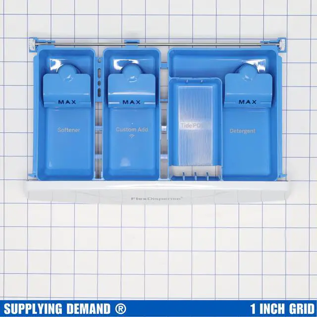 Alt view image 2 of 7 - WH42X34717 Washer Detergent Dispenser Drawer Assembly - Replaces AP7193725, WH42X34191