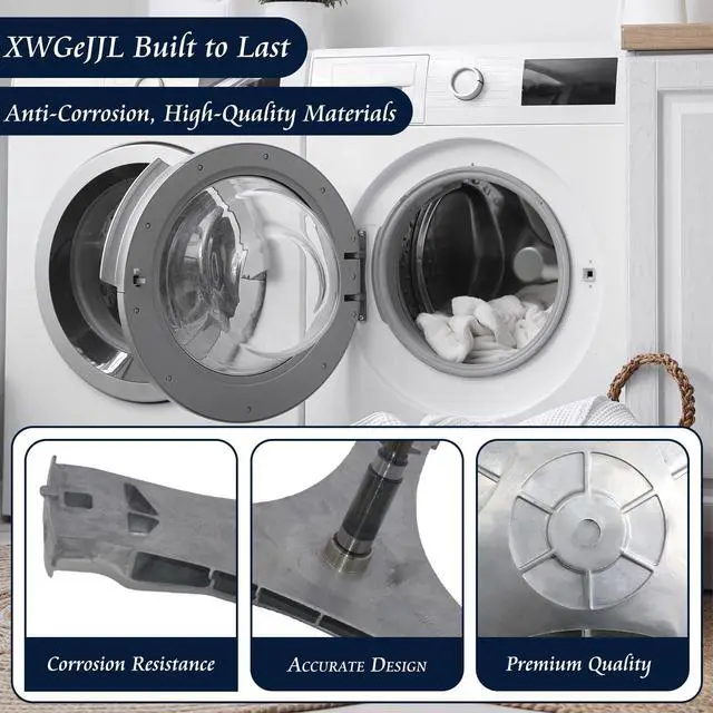 Alt view image 2 of 7 - DC97-16509B washer flange shaft assembly Compatible with Samsung washing machine &Hex Spider Bolts DC60-40137A (6 pcs) & O-Ring 6044-001152 Fixes Vibration,Noise,No Spin,Smoke