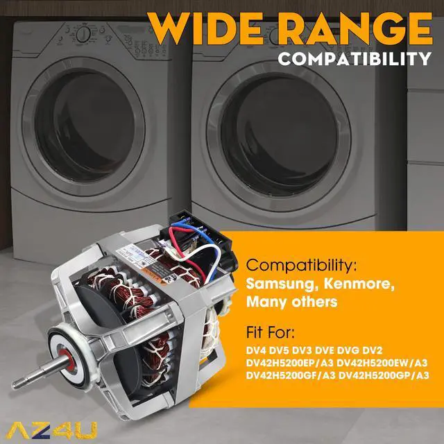 Alt view image 3 of 7 - Dryer Motor DFS270ZSEL1 Replaces for Samsung Dryer Motor Replacement Induction Dryer DV4 DV5 DV3 DVE DVG DV2 Series DV42H5200EP/A3 DV42H5200EW/A3 DV42H5200GF/A3 DV42H5200GP/A3 Dryer