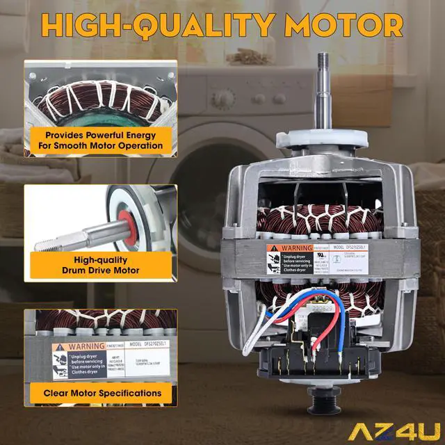 Alt view image 6 of 7 - Dryer Motor DFS270ZSEL1 Replaces for Samsung Dryer Motor Replacement Induction Dryer DV4 DV5 DV3 DVE DVG DV2 Series DV42H5200EP/A3 DV42H5200EW/A3 DV42H5200GF/A3 DV42H5200GP/A3 Dryer