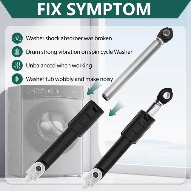 Alt view image 4 of 5 - For GE Washer Shock Absorbers GFW450SSM1WW GFW450SPM1DG GFW450SPK0DG | Washer Shock Absorbers Compatible with GE GFW450SSK0WW GFW400SCM1WW GFW430SSM1WW GFWN1600J1WW