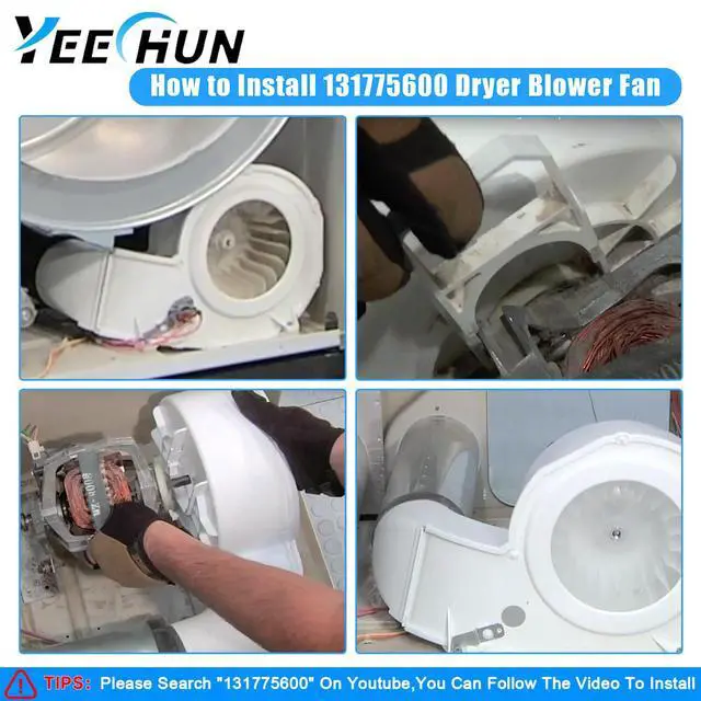 Alt view image 3 of 7 - 131775600 Dryer Blower Wheel and Housing for Frigidaire Dryer Fan Parts | Upgraded WE14X10025,1316063 Blower Wheel Assembly,Frigidaire Kenmore Dryer Blower Wheel And Housing 131775600 Blower Fan
