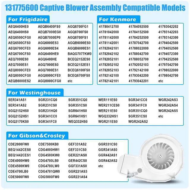 Alt view image 5 of 7 - 131775600 Dryer Blower Wheel and Housing for Frigidaire Dryer Fan Parts | Upgraded WE14X10025,1316063 Blower Wheel Assembly,Frigidaire Kenmore Dryer Blower Wheel And Housing 131775600 Blower Fan