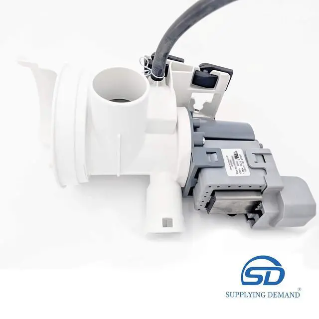 Alt view image 6 of 6 - 00436440 00674704 Clothes Washer Drain Pump Motor and Housing Replacement Grey