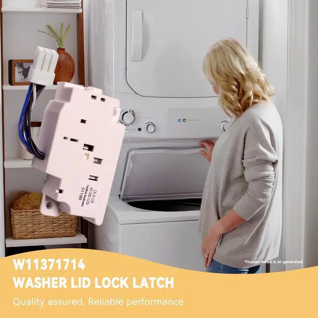 Alt view image 6 of 6 - W11371714 Washer Lid Lock Latch Replacement for Whirlpool Kenmore Amana | Durable PBT Washer Lid Lock Fixes Lid Opening & Cycle Start Errors, Easy DIY Fix, Replace W10869789 AP6890229 EAP12723989