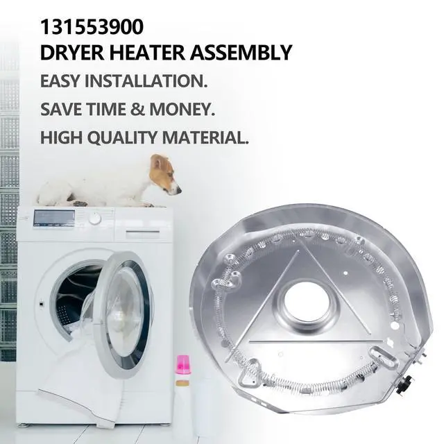 Alt view image 6 of 6 - 131553900 Dryer Heating Element Assembly Kit Replaces 131475400 131505700 407685 AP2107129