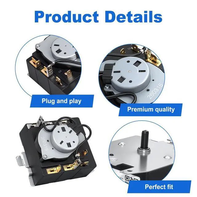 Alt view image 6 of 7 - WE04X25586 Dryer Timer Compatible with GE Hotpoint Dryers | HTX21GASK1WW HTX24EASK0WS NTX62E8ST1WW Replaces AP6032632 4467041 PS11763073 Dryer Timer Control Knob