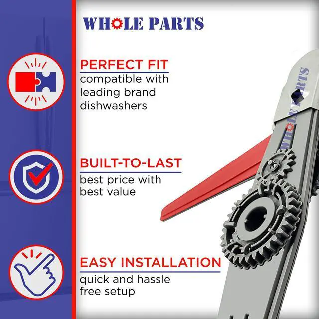Alt view image 4 of 7 - Upgraded Dishwasher Lower Spray Arm Assembly Part # W10195601 - Replacement & Compatible With Some Kenmore and Whirlpool Dishwashers