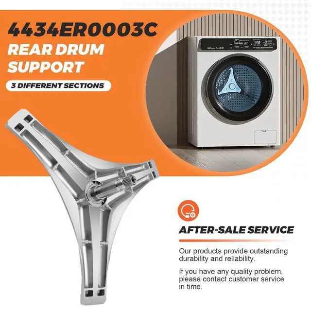 Alt view image 3 of 7 - UPGRADED4434ER0003C Rear Drum Support (Spider) by - Replacement for Kenmore LG Washing Machine - Flange Shaft Assembly Replaces 4434ER0003A 4434ER0003B