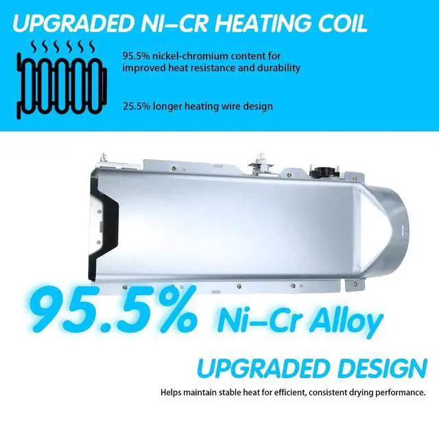 Alt view image 2 of 7 - DLE3400W DLE7200WE DLE2301R DLEY1201V DLEX2501W Dryer Heating Element Kit | DLEX2501V DLE2050W DLEX5101V DLE4801W DLE2701V DLEX8000W DLE2301W DLE4870W DLEX3370V DLEX2650R DLEX4370K DLEX2301R; for LG