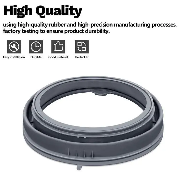 Alt view image 3 of 4 - W10290499 Washer Door Seal Bellow for Whirlpool - WFW9150WW01 WFW9150WW00 WPW10381562 Maytag 2000 Series MHWE200XW00 Amana Inglis Washing Machine