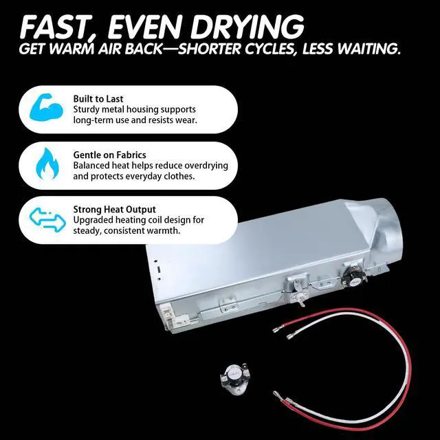 Alt view image 5 of 7 - DLE3400W DLE7200WE DLE2301R DLEY1201V DLEX2501W Dryer Heating Element Kit | DLEX2501V DLE2050W DLEX5101V DLE4801W DLE2701V DLEX8000W DLE2301W DLE4870W DLEX3370V DLEX2650R DLEX4370K DLEX2301R; for LG