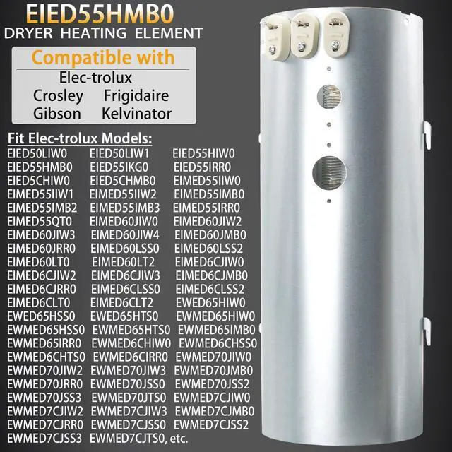 Alt view image 3 of 7 - EIED55HIW0 EIED55HMB0 EIMED55IIW0 Dryer Heating Element Kit for Electrolux | Replace Electrolux EIMED55IIW0 EIED55IRR0, EIED55IKG0 EIMED55IIW1 EIMED55IRR0, EIMED55IMB0 EIED50LIW0