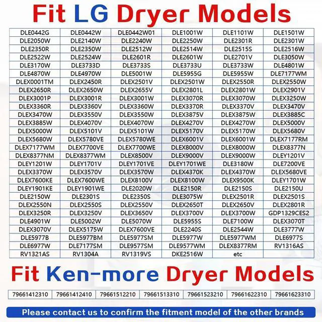 Alt view image 5 of 7 - DLE1501W DLE1101W Dryer Heating Element Fit for LG DLEX3360V DLEX3360W | DLE2050W DLE2140W DLEX3570V DLEX3250W, DLEX3250V DLEX3001P DLEX7177RM DLEX3700V DLE3733U, DLE5001W DLE3733W DLEX3470W