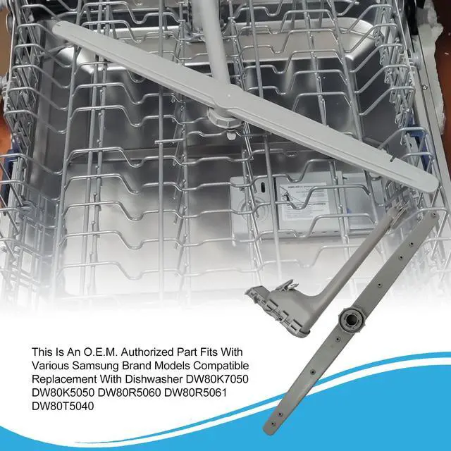 Alt view image 3 of 4 - DD82-01064A Dishwasher Middle Nozzle Spray Arm and Holder -Compatible With Dishwasher Replacement of Dishwasher DW80K7050 DW80K5050 DW80R5060 DW80R5061 DW80T5041