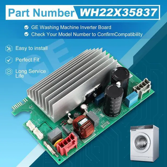 Alt view image 2 of 7 - OEM WH22X35837 Inverter Control Board Compatible with GE Washer Board WH22X29531 WH22X32059 WH22X32957 WH22X34657 AP7211663