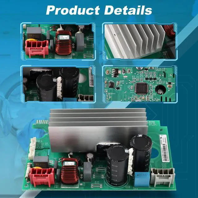Alt view image 4 of 7 - OEM WH22X35837 Inverter Control Board Compatible with GE Washer Board WH22X29531 WH22X32059 WH22X32957 WH22X34657 AP7211663