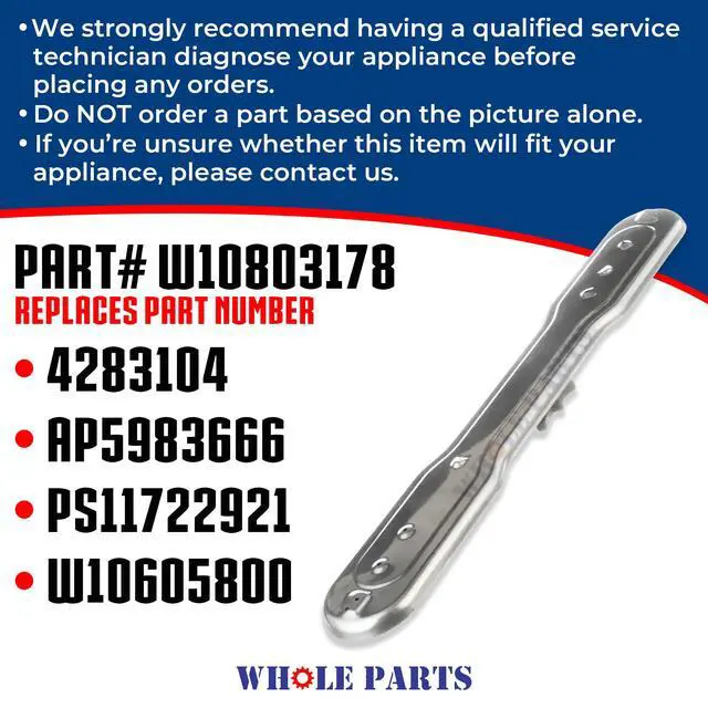 Alt view image 3 of 7 - Upgraded Dishwasher Lower Spray Arm Part# W10803178 - Replacement and Compatible with Some Maytag and Whirlpool Dishwashers