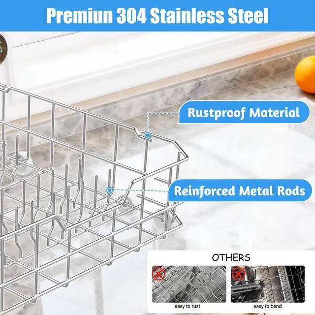 Alt view image 4 of 7 - WD28X10384 Dishwasher Lower Rack for General Electric GE Dishwasher Racks | Ge Appliances Dishwasher Rack GLD4560N10SS GLD5660R00SS GLD5660V00SS Parts,WD28X10206 WD28X10309 Bottom Rack Assembly Wheels