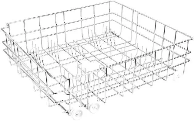 Main image of Upgrade W10139223 Dishwasher Lower Rack, 304 Stainless Steel with 6 wheels, designed for a 23-inch built-in dishwasher