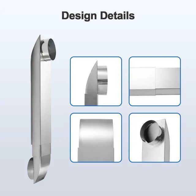 Alt view image 7 of 7 - 2554 Inch Adjustable Periscope Dryer Vent Kit, 4 Inch Stainless Steel Flat Dryer Vent Duct, Space-Saving Telescoping Vent Adapter for Tight Spaces, Compatible with Whirlpool & Standard Dryers