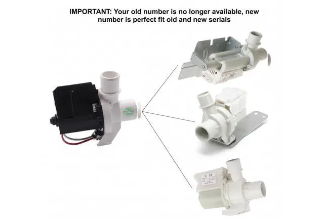 Alt view image 4 of 7 - DP040-068 Washer Pump hANNING DPo40-068, 237d1113g001, 100 w compatible with General Electric Heavy DUTY