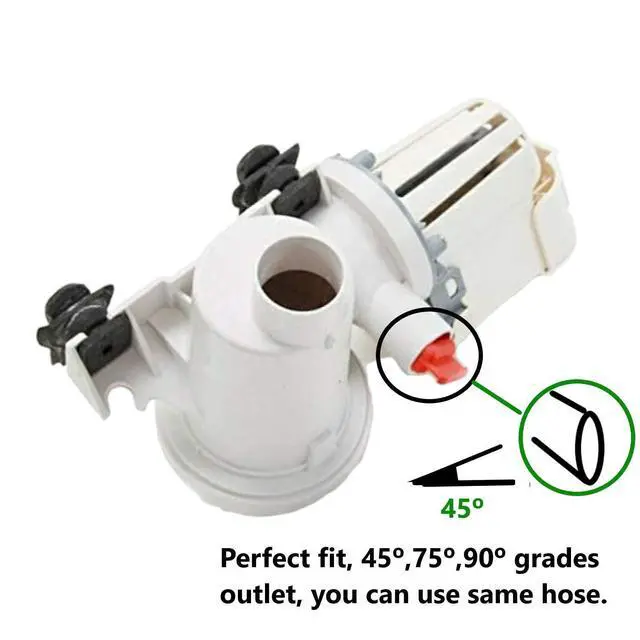 Alt view image 3 of 6 - WPW10241025 - Front load Washer Pump Fits W10241025 WPW10241025, W10321032, 46197020.. and 20 MORE Part Numbers