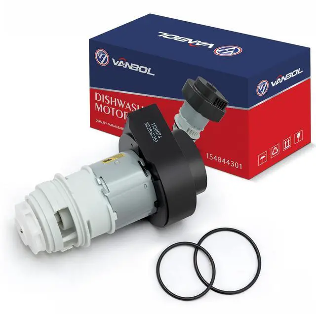 Main image of 154844301 Dishwasher Circulation Pump Motor Compatible with Frigidaire Kenmore Crosley Kelvinator Kit 1 Plug Only with O-Rings Replace 154794401 AP5272221 15488001 154588701 9001