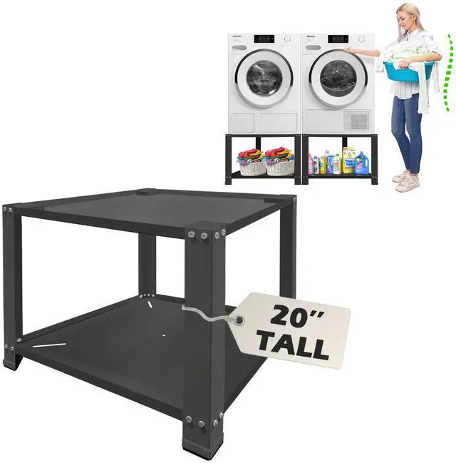 Main image of Laundry Pedestal,20" Height Washer and Dryer Pedestal, Universal Fit Washing Machine Base Stand Dryer Base Platform Heavy Duty with 28" Wide, (Black)