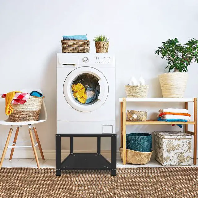 Alt view image 6 of 6 - Laundry Pedestal,20" Height Washer and Dryer Pedestal, Universal Fit Washing Machine Base Stand Dryer Base Platform Heavy Duty with 28" Wide, (Black)