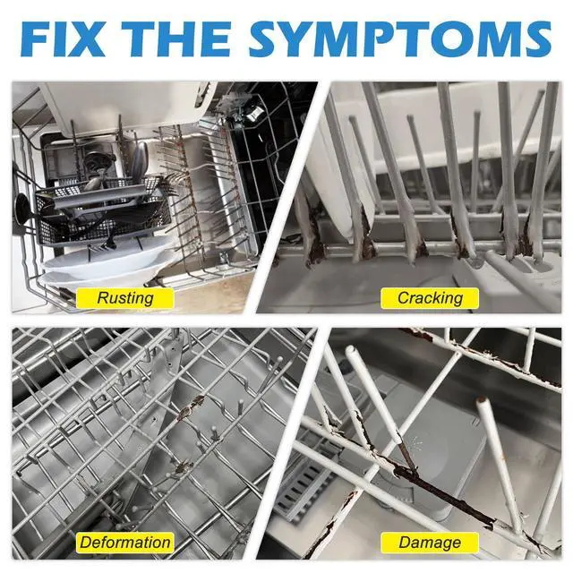 Alt view image 7 of 7 - 808602302 Dishwasher Rack Replacement for Frigidaire Lower Rack Replacement | UPGRADED 808602302 Dishwasher Lower Dishrack Assembly for Frigidaire Gallery Dishwasher Parts Racks with 154174501 Wheels