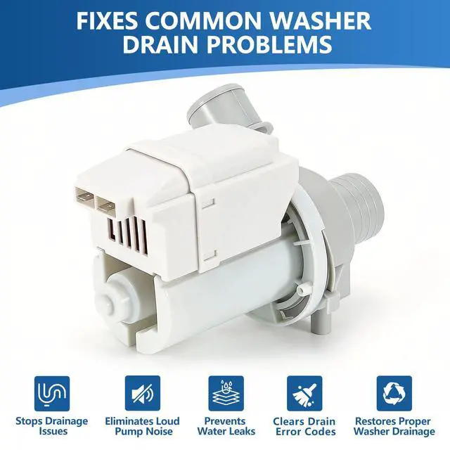 Alt view image 2 of 7 - DP040-012 Washer Drain Pump Replacement, Replaces 4681EA1007A, WH23X10020, Compatible with LG, Kenmore and GE Washers, Genuine OEM Quality, Easy DIY Installation