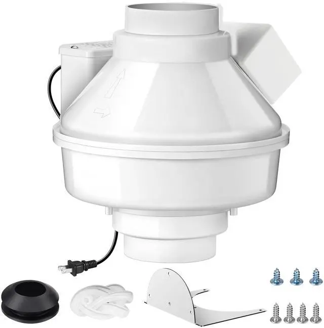 Main image of 4 Inch Dryer Booster Fan with Pressure Switch for Auto-Activation 167 CFM | Vent Booster Fan with Plug, Compatible Replacement for DBF 110, Helps Shorten Drying Time & Reduce Lint Buildup
