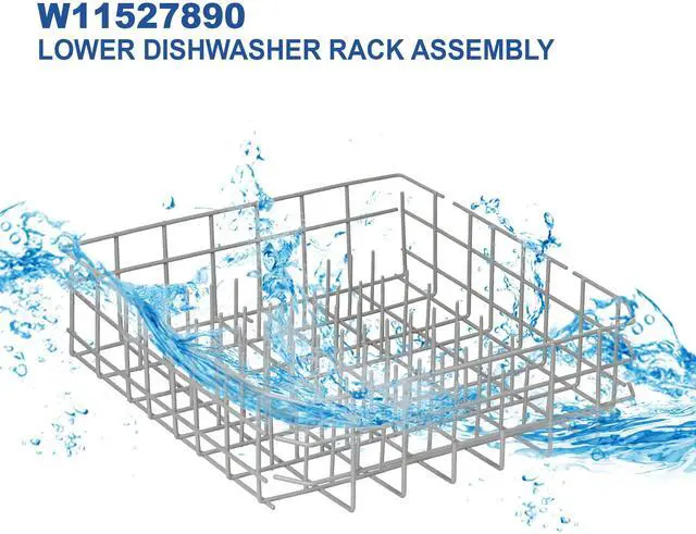 Alt view image 6 of 6 - W11527890 Dishwasher Lower Dishrack Compatible with Whirlpool Maytag, Replacement W11778050, W11778050, WPW10525642, W10199774, W10525641, W10525642, W10525643, W11773654, WPW10525643