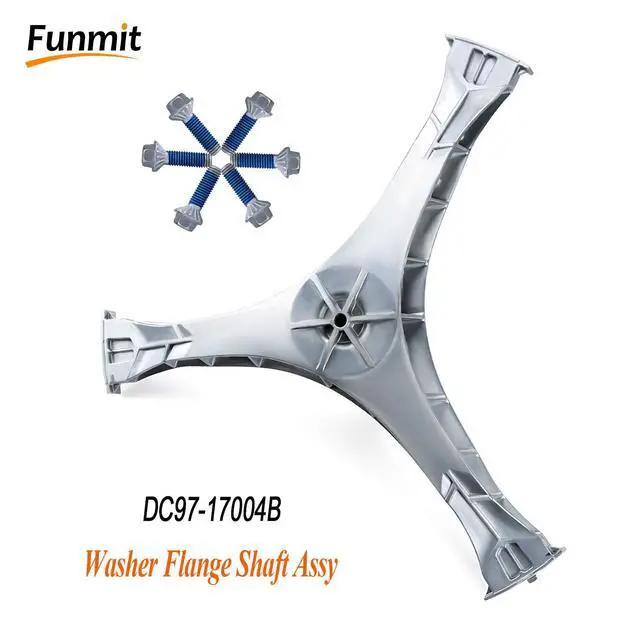 Alt view image 5 of 7 - C97-17004B Washer Flange Shaft Assembly & 6 x DC60-40137A Spider Hex Bolt | Compatible with Samsung Washing Machine Replace DC97-17004E 4000061 AP5800144 PS8764285
