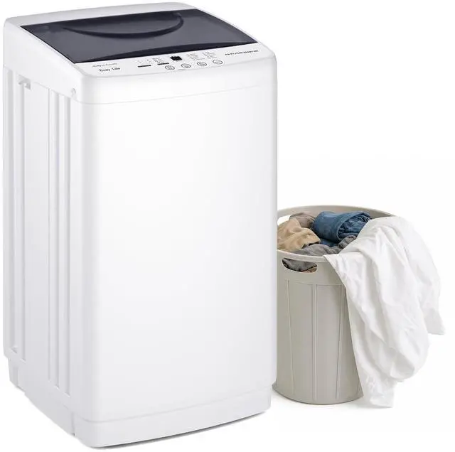 Main image of Portable Washing Machine 1.06 Cu.Ft, 7.7 lbs Full-Automatic Compact Washer with Stainless Steel Drum, 10 Wash Cycles, LED Display & Auto Balance, Top Load Mini Washer for Apartment, Dorm, RV, Home