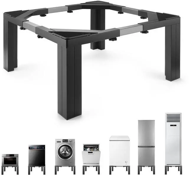 Main image of 11 In Tall Washing Machine Stainless Steel Pedestals Square Pedestal Stand | Portable Washer And Dryer Stand,Adjustable 2129 Inch Universal Fit Square Pedestal Stand For Fridge Washer And Dryer