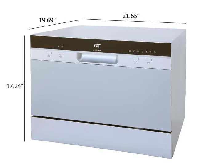 Alt view image 7 of 7 - SD-2224DSB: ENERGY STAR Countertop Dishwasher with Delay Start & LED Silver