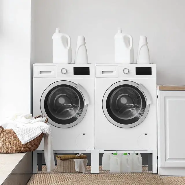 Alt view image 7 of 7 - Adjustable Washer Dryer Pedestal - Heavy Duty & Universal Washer Pedestal & Washing Machine Stand Fit (40.9-66.14L × 20.47-33.07W ×12.6H inch) - Compatible with Front Load Washers & Dryers