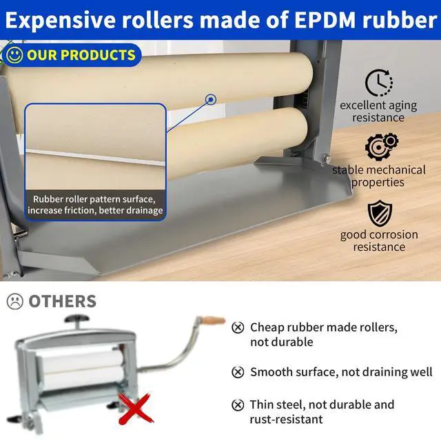 Alt view image 3 of 7 - Clothes Wringer - Better Moisture Removal than Portable Washing Machine/Portable Dryer - Heavy Duty Off Grid Laundry Wringer | Perfect Towel Wringer for Chamois Cloth, Tile Sponge, etc