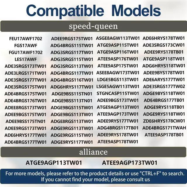 Alt view image 4 of 6 - ADE3SRGS173TW01 ADE4BRGS175TW01 ADE3SRGS175TW01 Drum Roller Kit for speed-queen ADEE8RGS173TW01 ADE4BRGS177TW01 ADG3SRGS113TW01 ADE4BRGS276TW01 ADESRGS177TW01 ADE3LRGS171TW01 ADEE9RGS175TW01