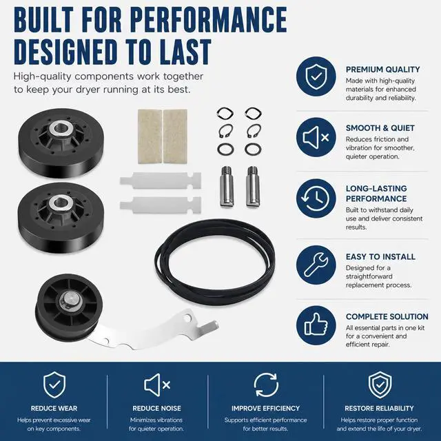 Alt view image 6 of 6 - ADE3SRGS173TW01 ADE4BRGS175TW01 ADE3SRGS175TW01 Drum Roller Kit for speed-queen ADEE8RGS173TW01 ADE4BRGS177TW01 ADG3SRGS113TW01 ADE4BRGS276TW01 ADESRGS177TW01 ADE3LRGS171TW01 ADEE9RGS175TW01