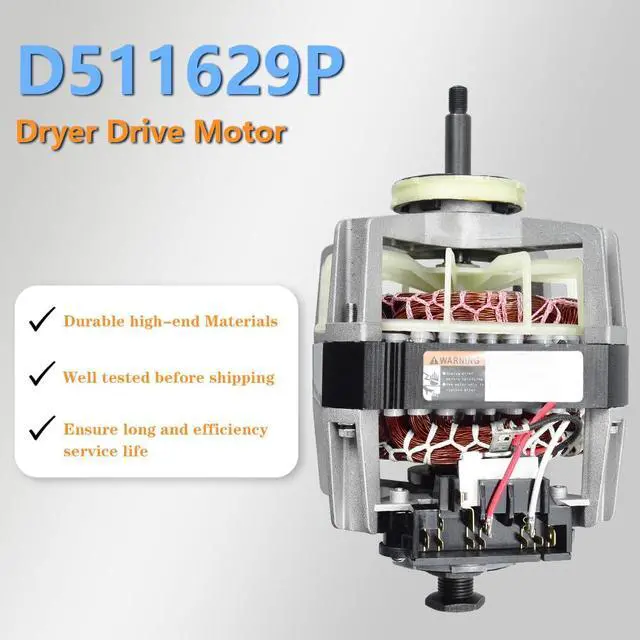 Alt view image 3 of 6 - D511629P 511629P AP6285329 Dryer Motor Replacement | for Amana Speed Queen Alliance Whirlpool Compatible Part Number 511629P 511574 D511629 501211 502368 510508