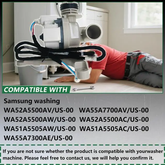 Alt view image 2 of 7 - DC97-22840A DC31-00201A Drain Pump Assembly Compatible with Samsung Washing Machines Replacement for PD00077665 AP7187712 PS16735612 EAP16735612 HanyuBD11-1A DC3100201A DC24V 45W