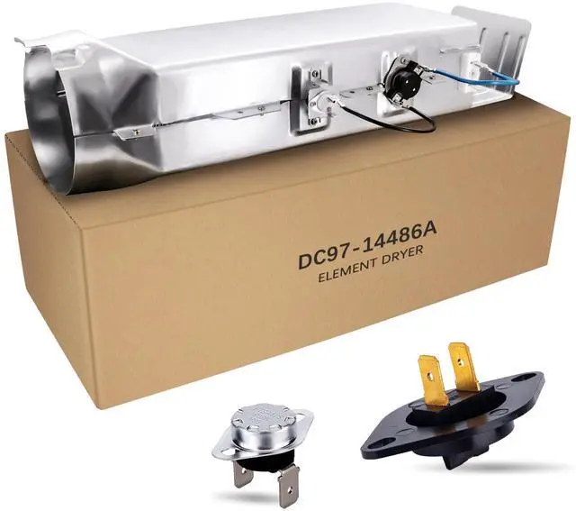 Main image of DVE50M7450P/A3 DVE45N5300W/A3 Dryer Heating Element Kit Fit for Sam-sung | DVE45R6100P/A3 DVE45R6100W/A3 DV422EWHDWR/AA, DV419AEU/XAA DV419AEW/XAA DV448AEP/XAA, DV42H5200EP/A3 DVE50M7450W/A3 DV448AEW